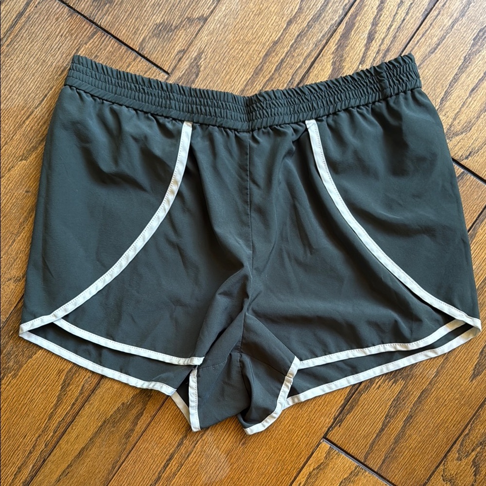 Brooklyn Industries Women's Dark Green Shorts with White Trim